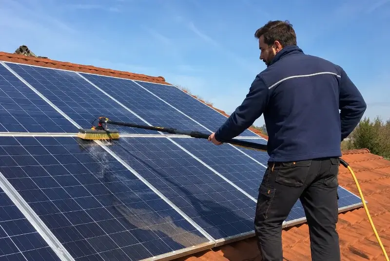 Nettoyage et entretien de panneaux solaires à Rexpoëde